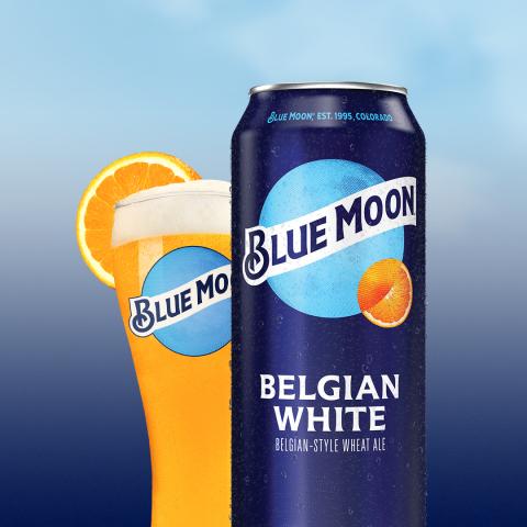 The Blue Moon Belgian Wheat you love with a bright new look. Slice some orange wheels and find our stylish new can in stores now.